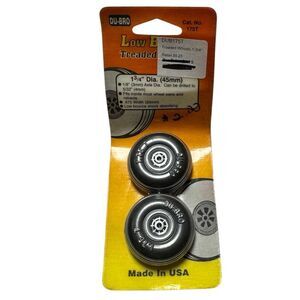 DU-BRO 1-3/4" LOW BOUNCE TREADED WHEELS ( PACKAGE OF 2 )( CAT. # 175T ) NEW